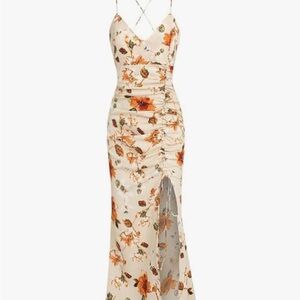 Floral Cream Maxi Dress